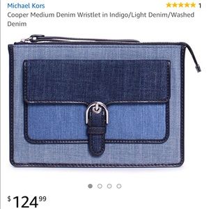 Michael kors denim wristlet